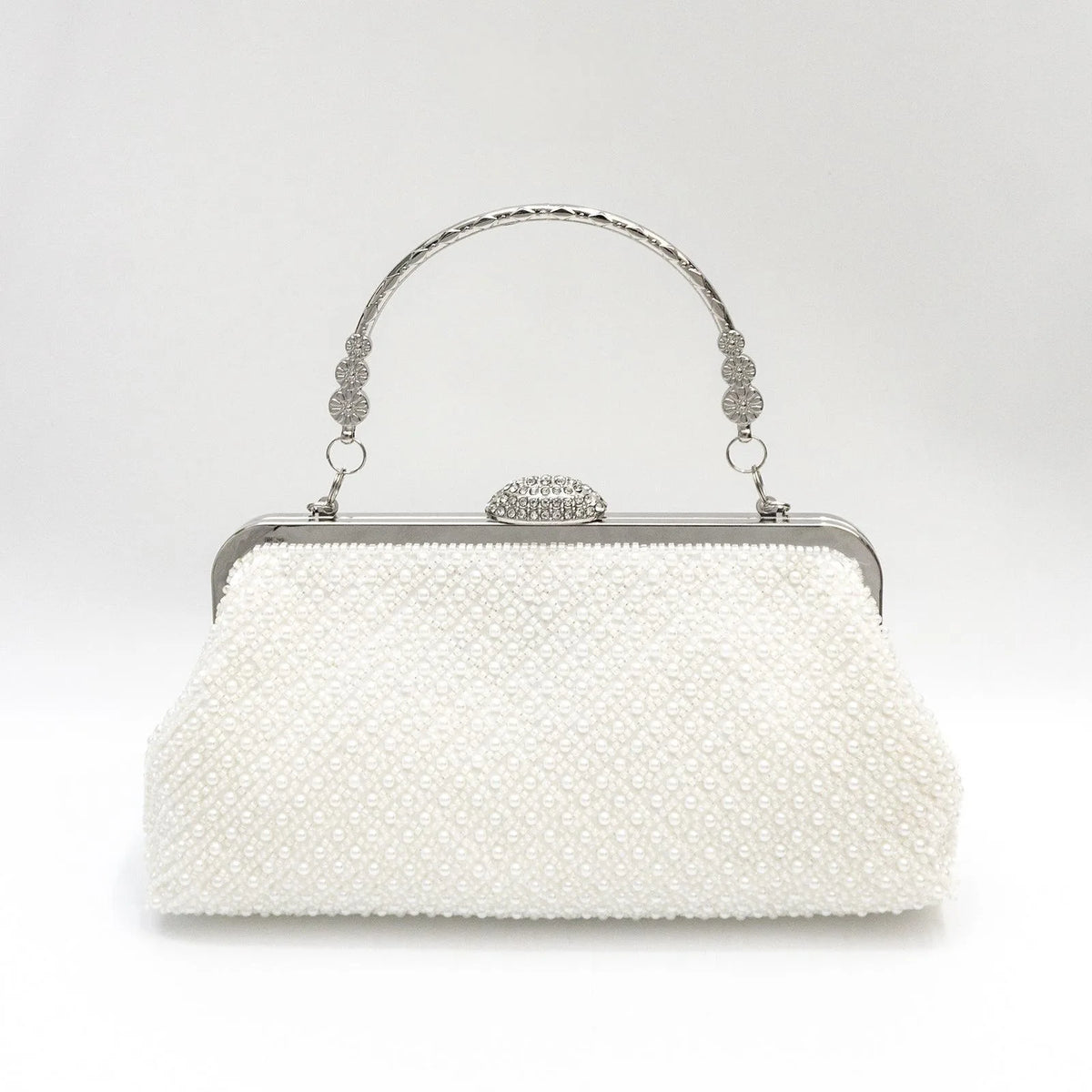 Beaded clutch bag with an ID card holder for evening wear